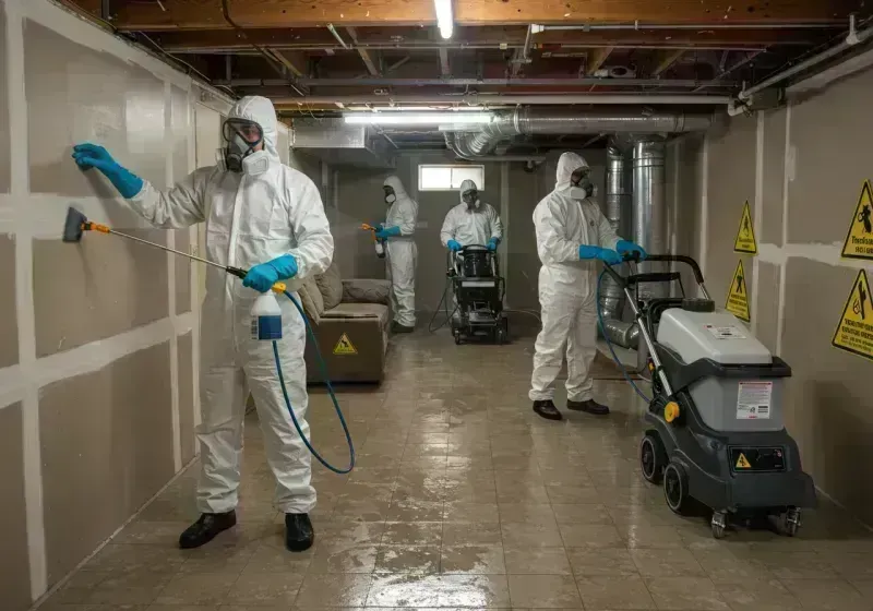 Basement Moisture Removal and Structural Drying process in Killingly Center, CT